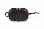Skillet Gril en fonte emaillee Carre 26 cm Noir Mat